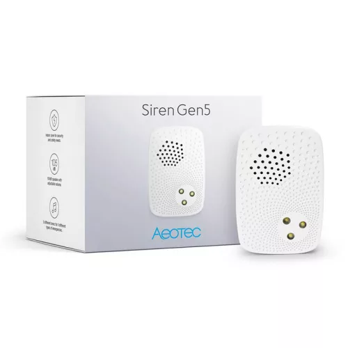 Aeotec Indoor Siren with Backup Battery sziréna és fényjelzõ (Z-Wave)
