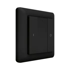   Heatit Z-Push Button 2 (matt fekete) fali kapcsoló 2 gombbal (Z-Wave)