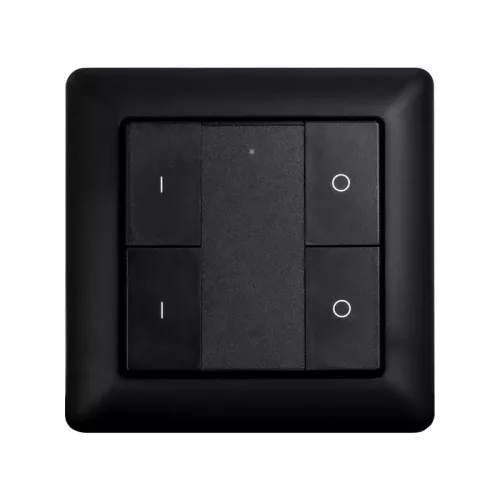Heatit Z-Push Button 4 (matt fekete) fali kapcsoló 4 gombbal (Z-Wave)