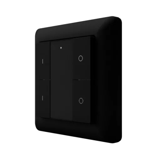 Heatit Z-Push Button 4 (matt fekete) fali kapcsoló 4 gombbal (Z-Wave)