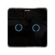 Heltun Touch Panel Switch Duo (fekete-ezüst) fali kapcsoló 2 érintőgombbal (Z-Wave)