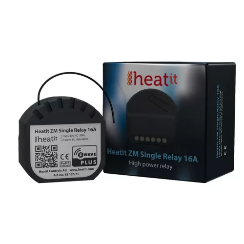 Heatit ZM Single Relay (16A) nagy áramú relé (Z-Wave)