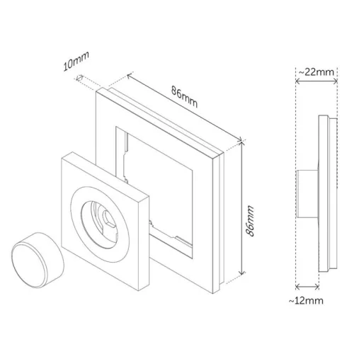 Heatit Plastic kit for Z-Dim (matt fekete) készülékház fali dimmerhez