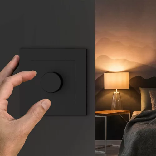 Heatit Plastic kit for Z-Dim (matt fekete) készülékház fali dimmerhez