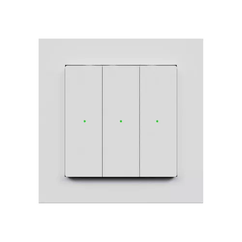 Heatit Z-Push Wall Controller (RAL 9003) fali kapcsoló 1-3 gombbal (Z-Wave)