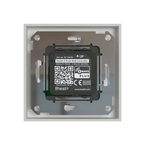 Heatit Z-Push Wall Controller (RAL 9003) fali kapcsoló 1-3 gombbal (Z-Wave)