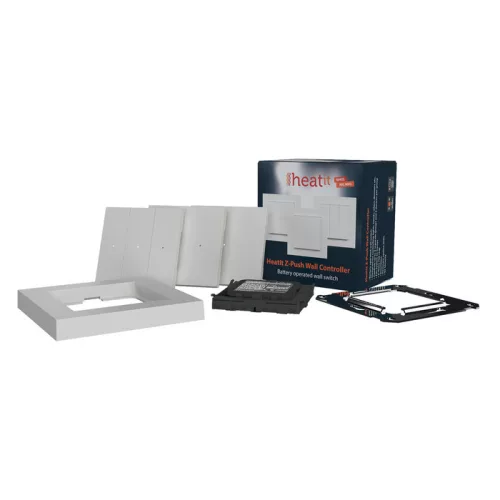 Heatit Z-Push Wall Controller (RAL 9003) fali kapcsoló 1-3 gombbal (Z-Wave)