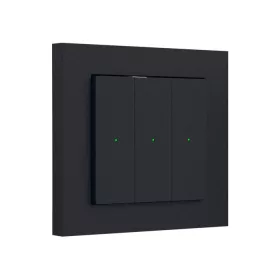   Heatit Z-Push Wall Controller (matt fekete) fali kapcsoló 1-3 gombbal (Z-Wave)