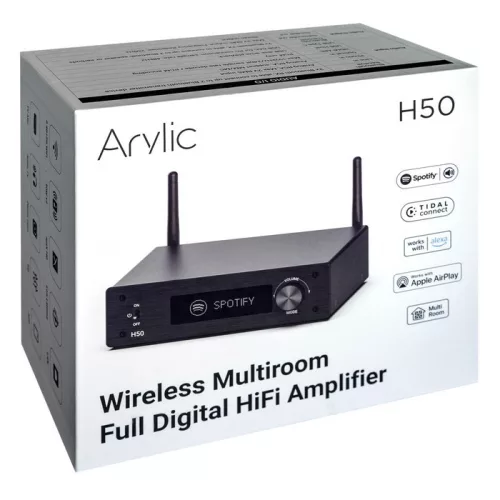 Arylic H50 Wifi/ethernet/USB/AUX/BT zenelejátszó, erősítő