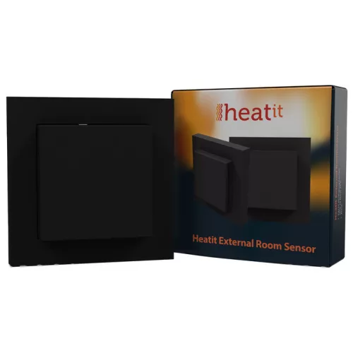 Heatit External RoomSensor (matt fekete) fali hőmérsékletszenzor