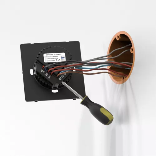 Heltun Touch Panel Switch Solo (fehér-fehér) fali kapcsoló 1 érintőgombbal (Z-Wave)