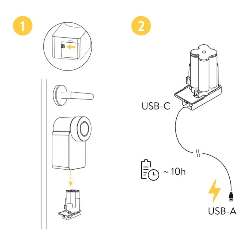 NUKI Power Pack (fehér) akkumulátor okos zárhoz