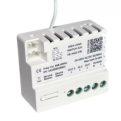 Heltun High Load Switch 2CH dupla relé (Z-Wave LR)