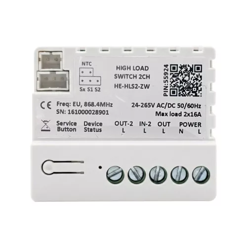 Heltun High Load Switch 2CH dupla relé (Z-Wave LR)
