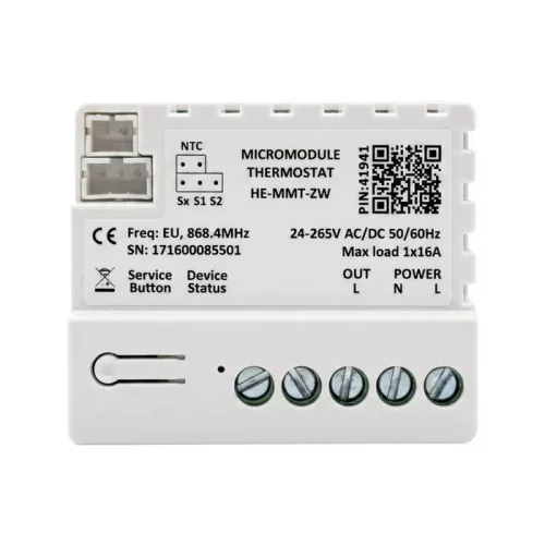 Heltun Micro Module Thermostat relé és termosztát (Z-Wave LR)