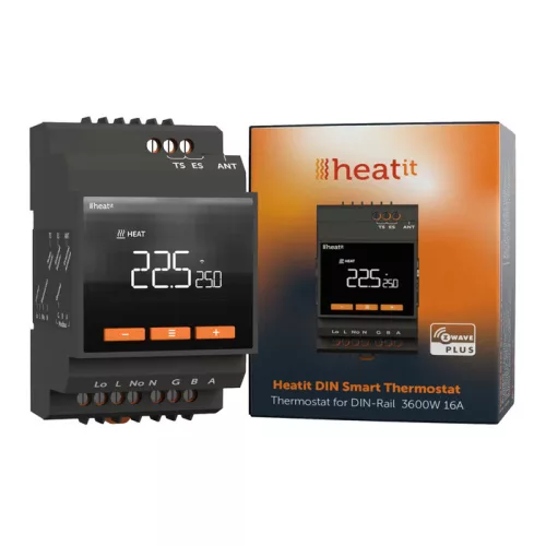 Heatit DIN Smart Thermostat DIN-sínes termosztát (Z-Wave)